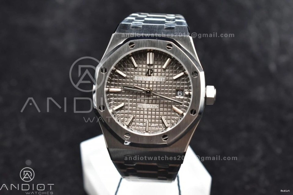 Royal Oak SS on Super Clone Dial Gray SS Edition Best Bracelet 1:1 SA3120 Textured 37mm ZF 15450 0509